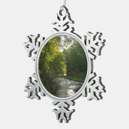 Little Patuxent River van Savage Park Tin Sneeuwvlok Ornament (Rechts)