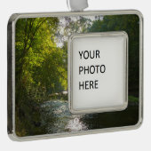 Little Patuxent River van Savage Park Verzilverd Omlijst Ornament (Rechts)