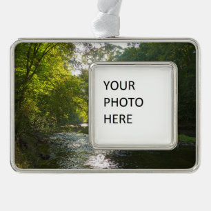 Little Patuxent River van Savage Park Verzilverd Omlijst Ornament