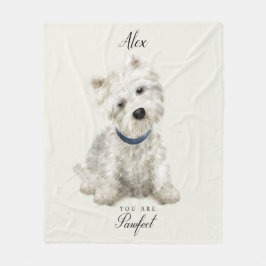 Little Pawfect Westie Fleece Deken
