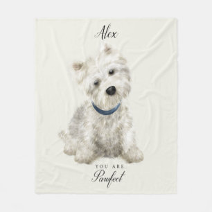Little Pawfect Westie Fleece Deken