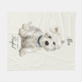 Little Pawfect Westie Fleece Deken (Voorkant (Horizontaal))