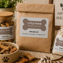Little Paws Hondenbroodjes Zaken Rechthoekige Sticker