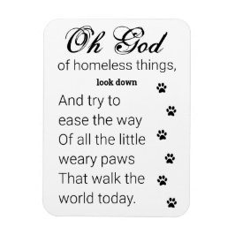Little Paws Prayer for Homeless Dogs & Cats Magneet
