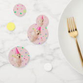 Little Paws Yellow Lab puppy roze verjaardag Confetti (Groep)