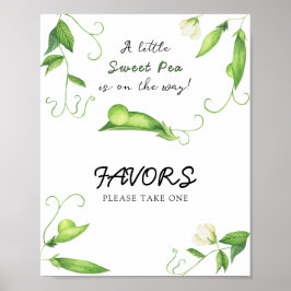 Little Pea Baby shower Favors Poster