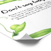 Little Pea Baby shower - Zeg geen baby Poster (Hoek)