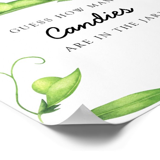 Little pea - guess how many candies poster (Hoek)