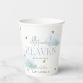 Little Peace of Heaven Blue Boy Baby shower Papieren Bekers (Voorkant)