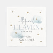 Little Peace of Heaven Blue Boy Baby shower Servet (Voorkant)