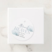 Little Peace of Heaven Blue Cloud Boy Baby shower Bedankjes Labels (In situ)