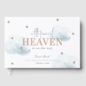 Little Peace of Heaven Blue Cloud Boy Baby shower Gastenboek (Voorkant)