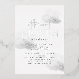 Little Peace of Heaven Grey Cloud Baby shower Folie Uitnodiging