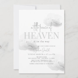 Little Peace of Heaven Grey Cloud Baby shower Kaart