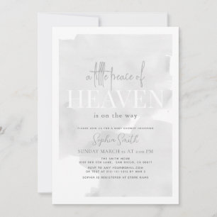 Little Peace of Heaven Grey Sky Baby shower Kaart