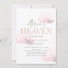 Little Peace of Heaven Meisje Roze Wolk Baby showe Kaart