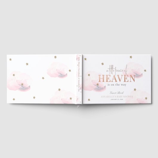 Little Peace of Heaven Pink Cloud Meisje Baby show Gastenboek (Volledig)