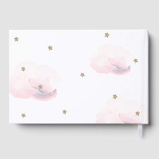 Little Peace of Heaven Pink Cloud Meisje Baby show Gastenboek (Achterkant)