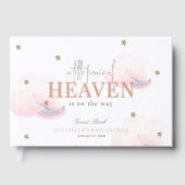 Little Peace of Heaven Pink Cloud Meisje Baby show Gastenboek (Voorkant)