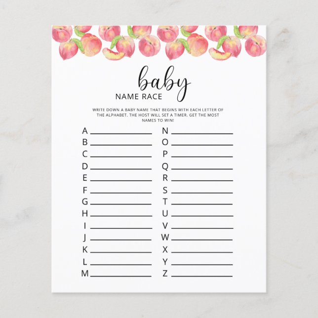 Little Peach Baby name race game (Voorkant)
