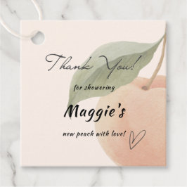 Little Peach Baby Shower Favor Thank You Tag Bedankjes Labels