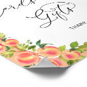 Little Peach Baby shower Kaarten en geschenken Poster (Hoek)