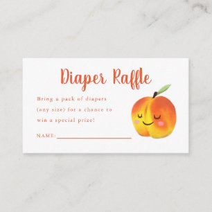 Little Peach Baby shower Luier Raffle Ticket Informatiekaartje