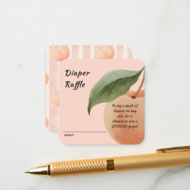 Little Peach Diaper Raffle Enclosure Card Informatiekaartje