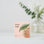 Little Peach Diaper Raffle Enclosure Card Informatiekaartje (Staand voorkant)
