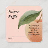 Little Peach Diaper Raffle Enclosure Card Informatiekaartje (Voorkant)