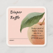 Little Peach Diaper Raffle Enclosure Card Informatiekaartje (Voorkant)