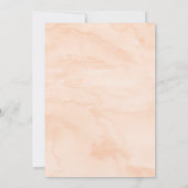 Little Peach Floral Gold Baby shower Kaart (Achterkant)