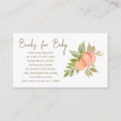 Little Peach Fruit Baby shower Boeken voor Baby Informatiekaartje (Voorkant)
