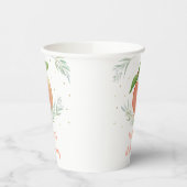 Little Peach Gold Floral Birthday Papieren Bekers (Links)