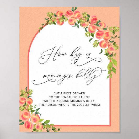 Little Peach Hoe groot is mama's buik Poster (Voorkant)
