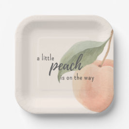 Little Peach is on the Way Baby Shower Papieren Bordje