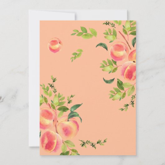 Little Peach is op de weg Baby shower Kaart (Achterkant)