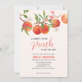 Little Peach is op de weg Peach Theme Baby shower Kaart (Voorkant)