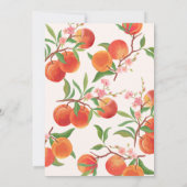 Little Peach is op de weg Peach Theme Baby shower Kaart (Achterkant)