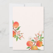 Little Peach is op de weg Peach Theme Baby shower Kaart (Achterkant)