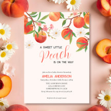Little Peach is op de weg Peach Theme Baby shower