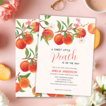 Little Peach is op de weg Peach Theme Baby shower