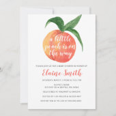 Little Peach is op Way Baby shower Invitation Kaart (Voorkant)