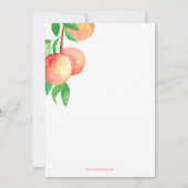 Little Peach is op Way Baby shower Invitation Kaart (Achterkant)