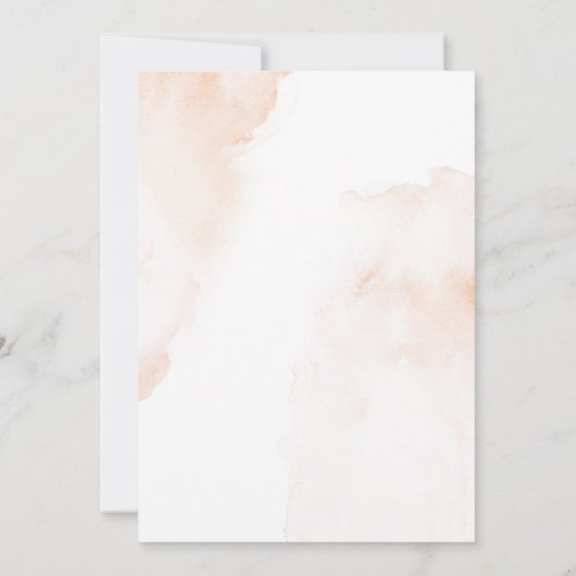 Little Peach is op Way Baby shower Invitation Kaart (Achterkant)