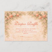 Little Peach on the Way Diapper Raffle Informatiekaartje (Voorkant)