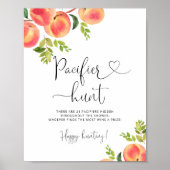 Little peach Pacifier jaag baby shower game Poster (Voorkant)