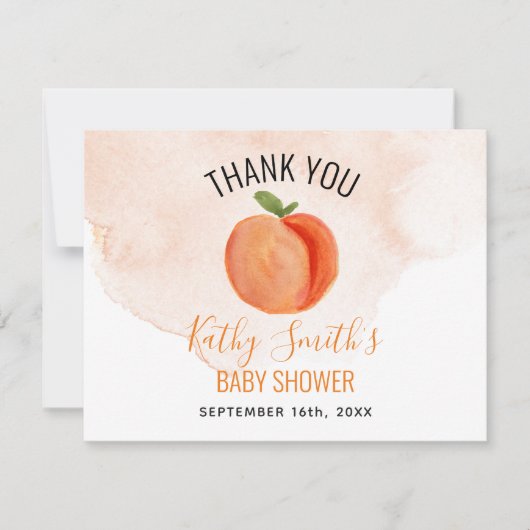 Little Peach Summer Citrus Bedankkaart (Voorkant)