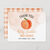 Little Peach Summer Citrus Bedankkaart (Voorkant / Achterkant)