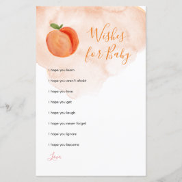 Little Peach Summer Wishes voor Baby Kaart